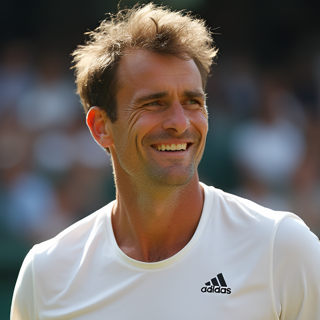 A portrait shot of Arthur Rinderknech off-court, perhaps smiling or looking thoughtful, to show his personality outside of competition.